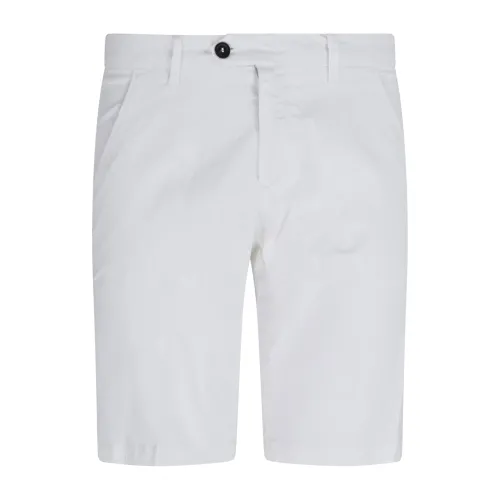 Roy Roger's - Bermuda bianca tasca a filo in cotone slim fit per uomo |