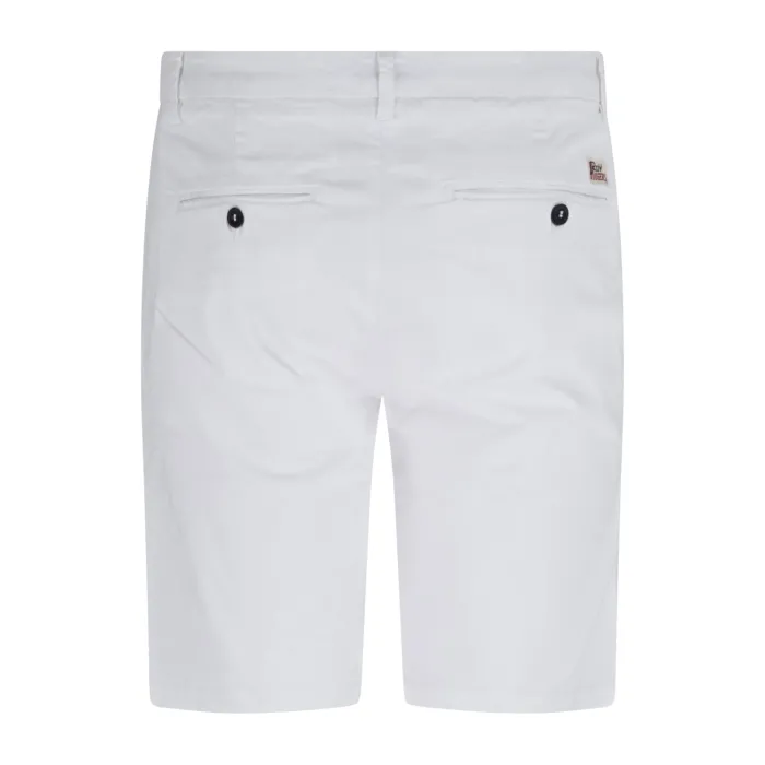 Roy Roger's - Bermuda bianca tasca a filo in cotone slim fit per uomo |