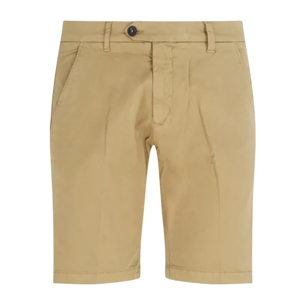 Roy Roger's - Bermuda beige tasca a filo in cotone slim fit per uomo |