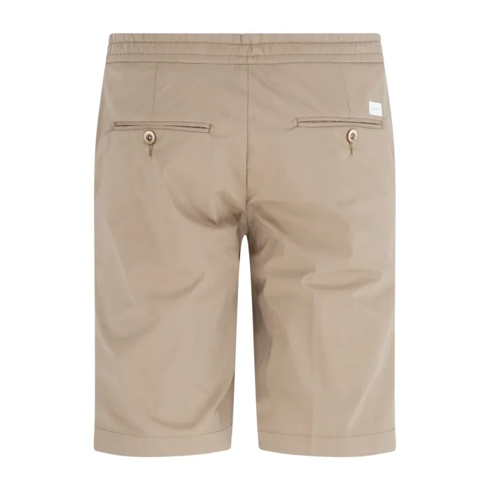 Barbati - Bermuda beige con elastico in vita e laccetti in cotone per uomo |