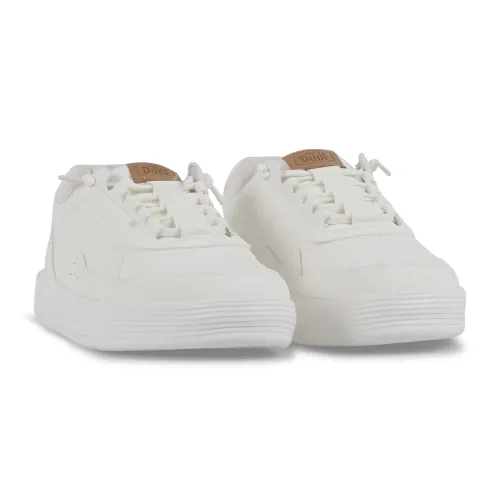 Hey Dude - Sneakers bianca in pelle con logo inciso sul retro per uomo | hd