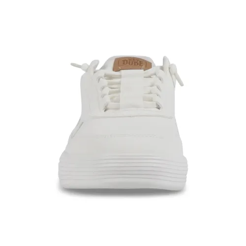 Hey Dude - Sneakers bianca in pelle con logo inciso sul retro per uomo | hd