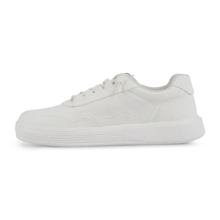 Hey Dude - Sneakers bianca in pelle con logo inciso sul retro per uomo | hd