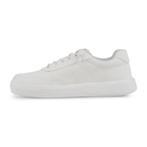 Hey Dude - Sneakers bianca in pelle con logo inciso sul retro per uomo | hd
