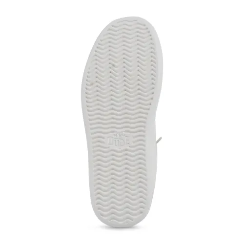 Hey Dude - Sneakers bianca in pelle con logo inciso sul retro per uomo | hd