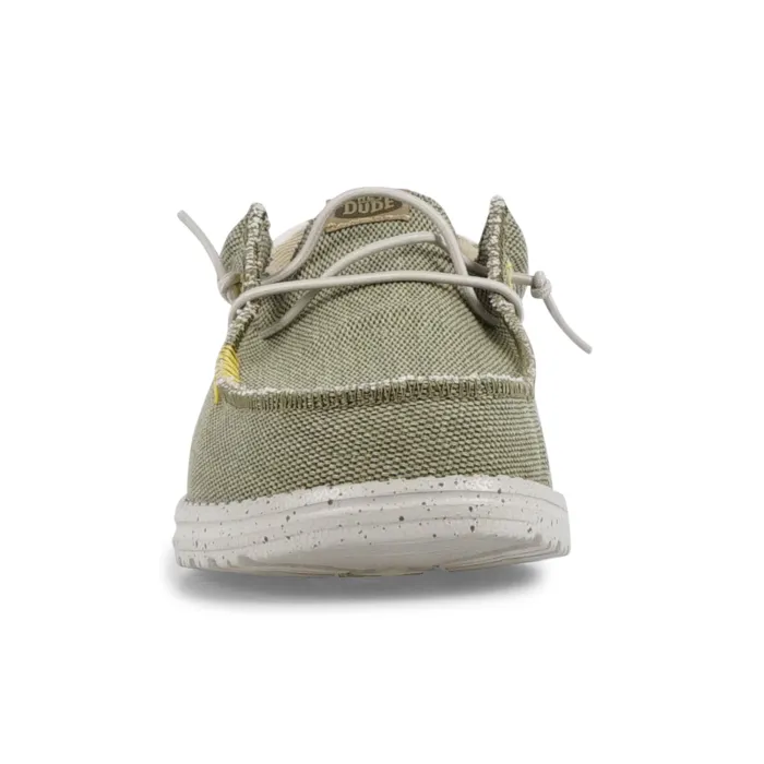 Hey Dude - Slip on verde in tomaia bicolor in tessuto intrecciato per uomo | hd