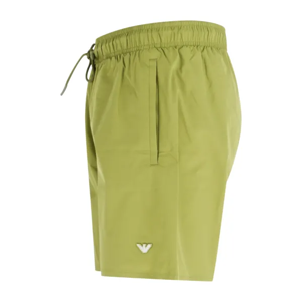Emporio Armani - Bermuda mare verde con ricamo logo sul fronte per uomo | 2