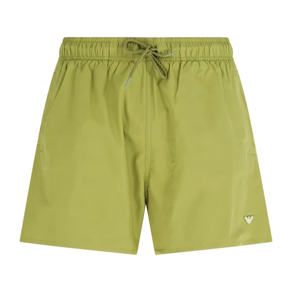 Emporio Armani - Bermuda mare verde con ricamo logo sul fronte per uomo |