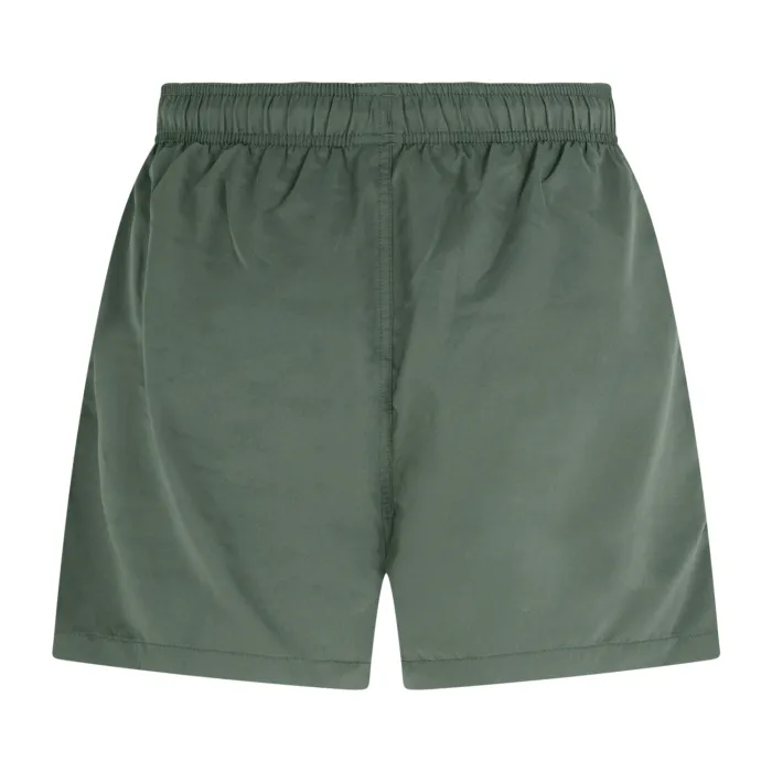 Emporio Armani - Bermuda mare verde con ricamo logo bicolore sul fronte per