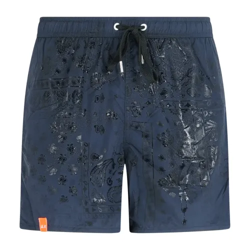 Sun68 - Bermuda mare blu con tecnologia reattiva per uomo | h33118 07 navy blu