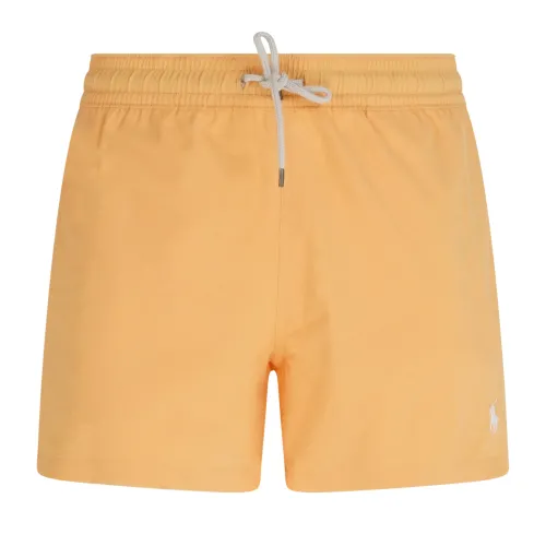 Polo Ralph Lauren - Bermuda arancione verde con logo ricamato per uomo |