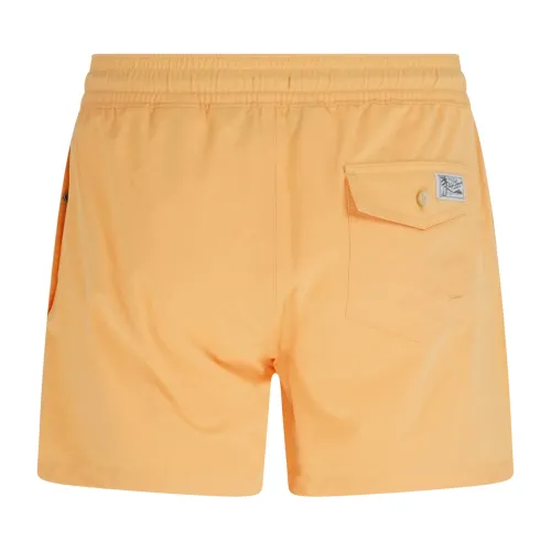 Polo Ralph Lauren - Bermuda arancione verde con logo ricamato per uomo |