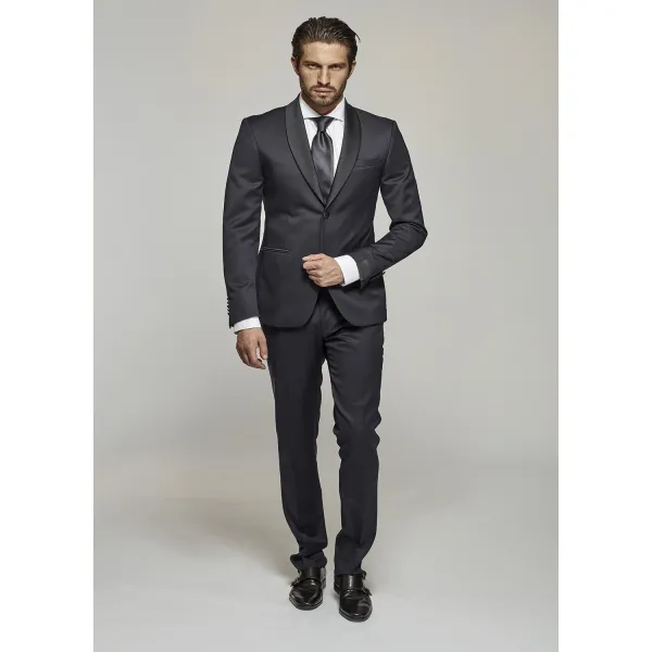 Alessandro Dell'Acqua - Abito sciallato smoking blu per uomo | 