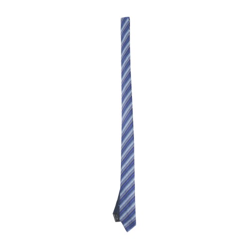 Missoni - Cravatta blu con motivo zig zag per uomo | cr7aseu9986 0001