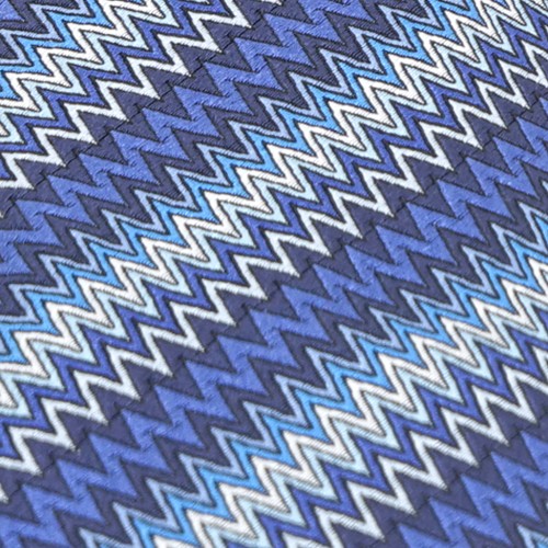 Missoni - Cravatta blu con motivo zig zag per uomo | cr7aseu9986 0001 2