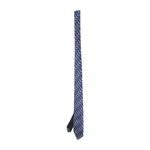 Missoni - Cravatta blu con motivo jacquard per uomo | cr7aseu9989 0002