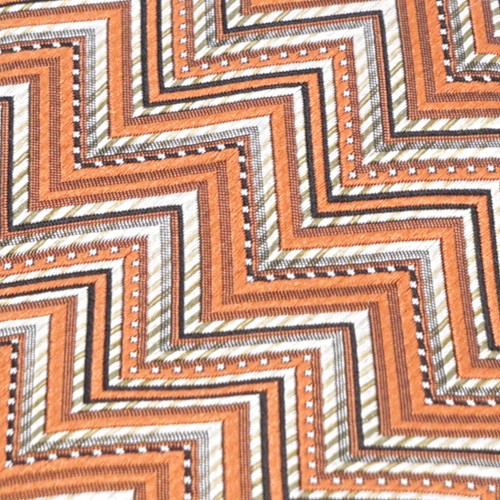 Missoni - Cravatta arancione con motivo zig zag allungato per uomo | 2