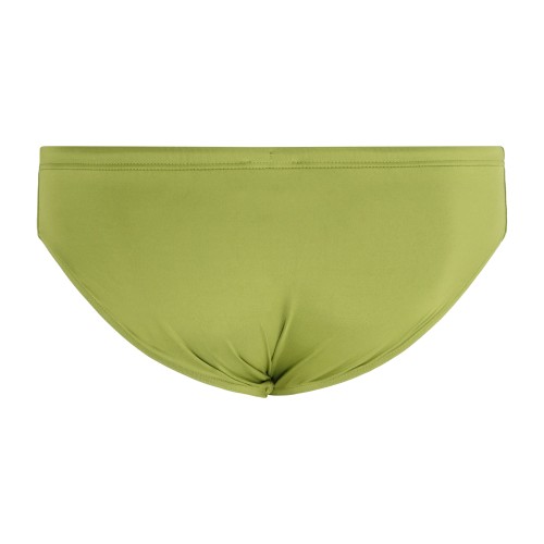 Emporio Armani - Slip mare verde con patch logo ricamata sul fronte per uomo | 2