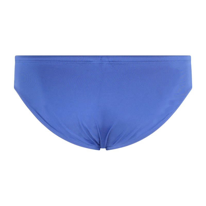 Emporio Armani - Slip mare azzurro con patch logo ricamata sul fronte per uomo
