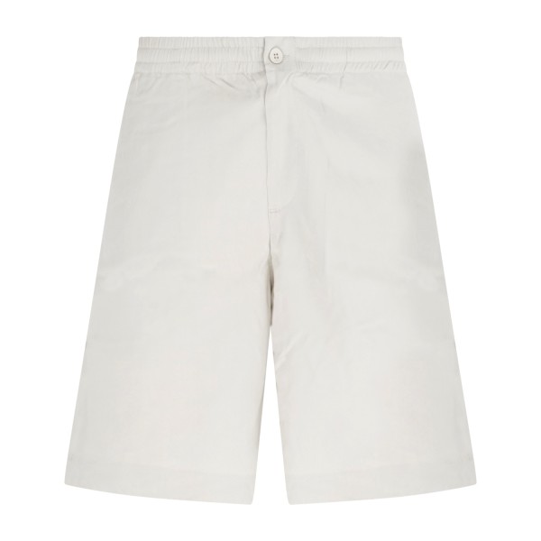 Unity - Bermuda beige con girovita elasticcizato e laccetti in misto lino per