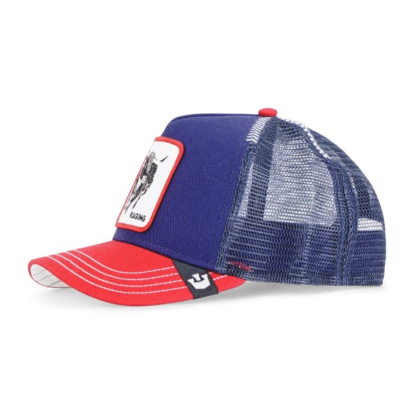 Goorin Bros. - Cappello multicolore con visiera e retro in retina con patch