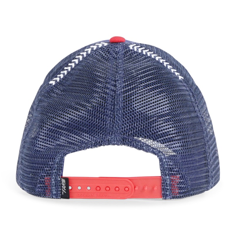 Goorin Bros. - Cappello multicolore con visiera e retro in retina con patch