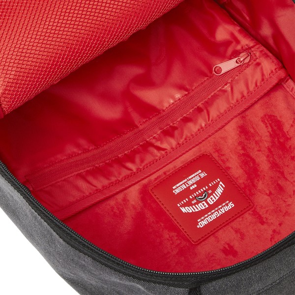 Sprayground - Zaino nero Shark central painted con stampa logo per uomo |