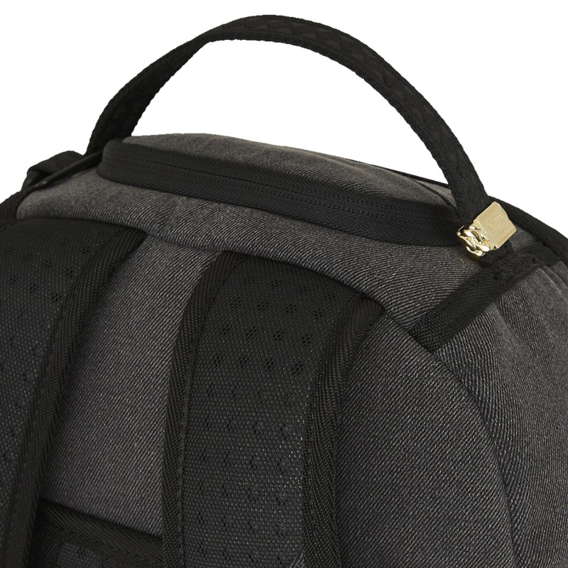 Sprayground - Zaino nero Shark central painted con stampa logo per uomo |