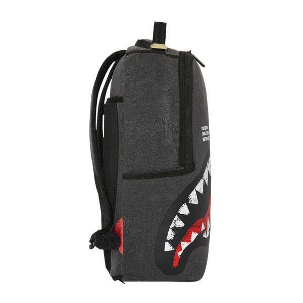 Sprayground - Zaino nero Shark central painted con stampa logo per uomo |