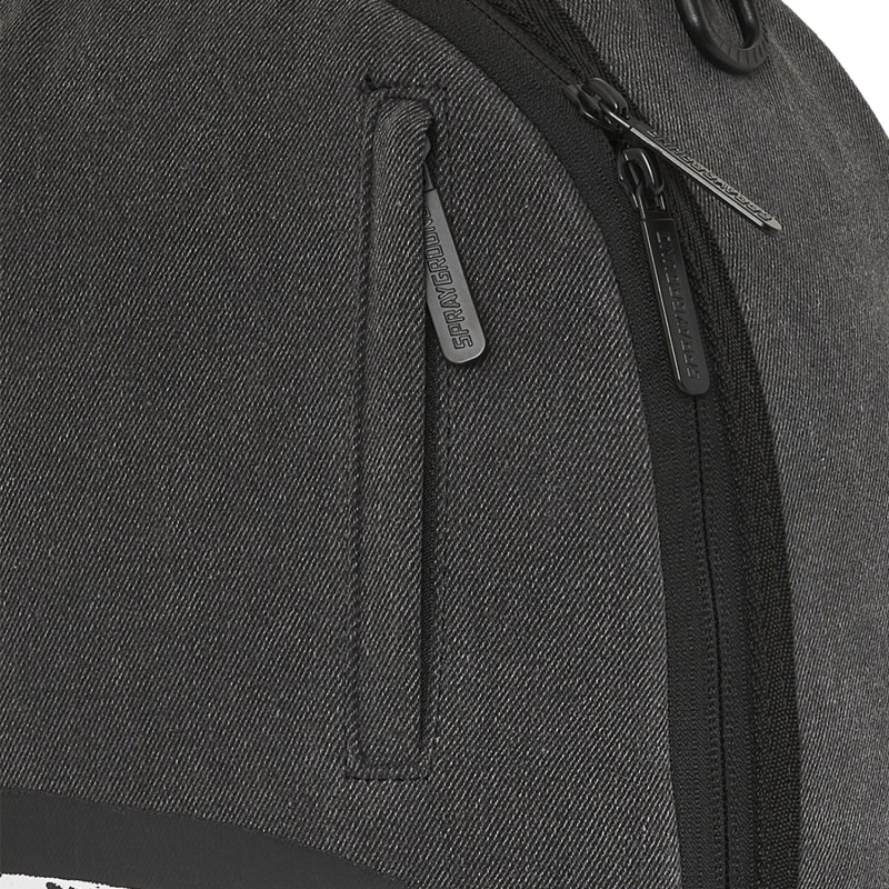 Sprayground - Zaino nero Shark central painted con stampa logo per uomo |