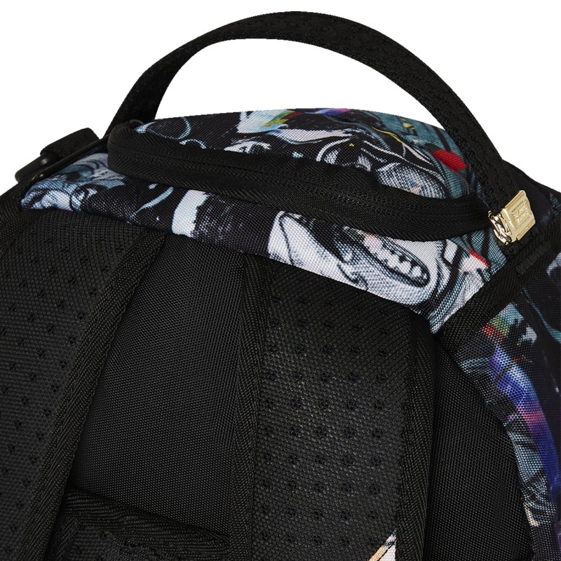 Sprayground - Zaino multicolore DC batman collage shark fantasia astratta per