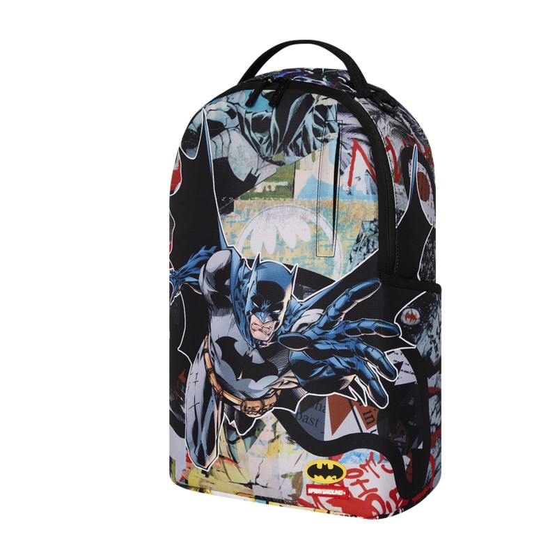 Sprayground - Zaino multicolore DC batman collage shark fantasia astratta per