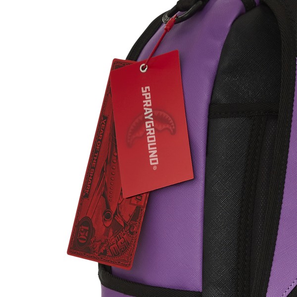 Sprayground - Zaino viola Purple shark central in ecopelle per uomo | b7740nsz