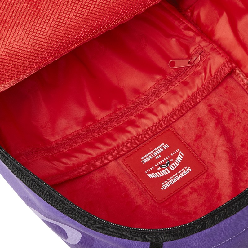 Sprayground - Zaino viola Purple shark central in ecopelle per uomo | b7740nsz