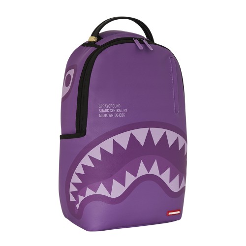 Sprayground - Zaino viola Purple shark central in ecopelle per uomo | b7740nsz 2