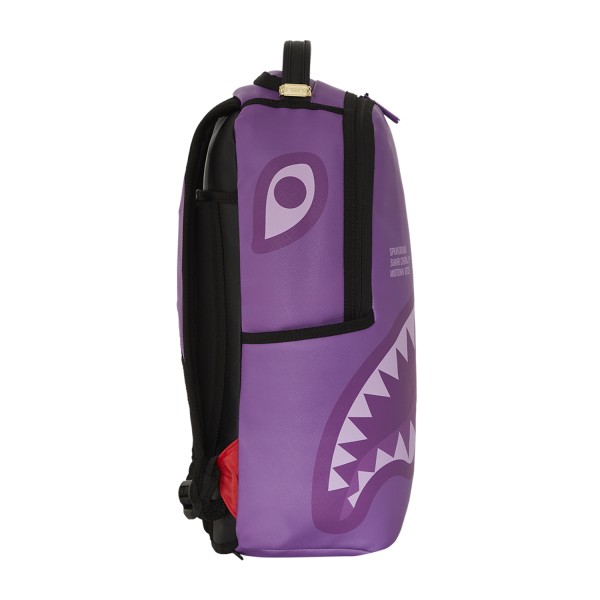 Sprayground - Zaino viola Purple shark central in ecopelle per uomo | b7740nsz