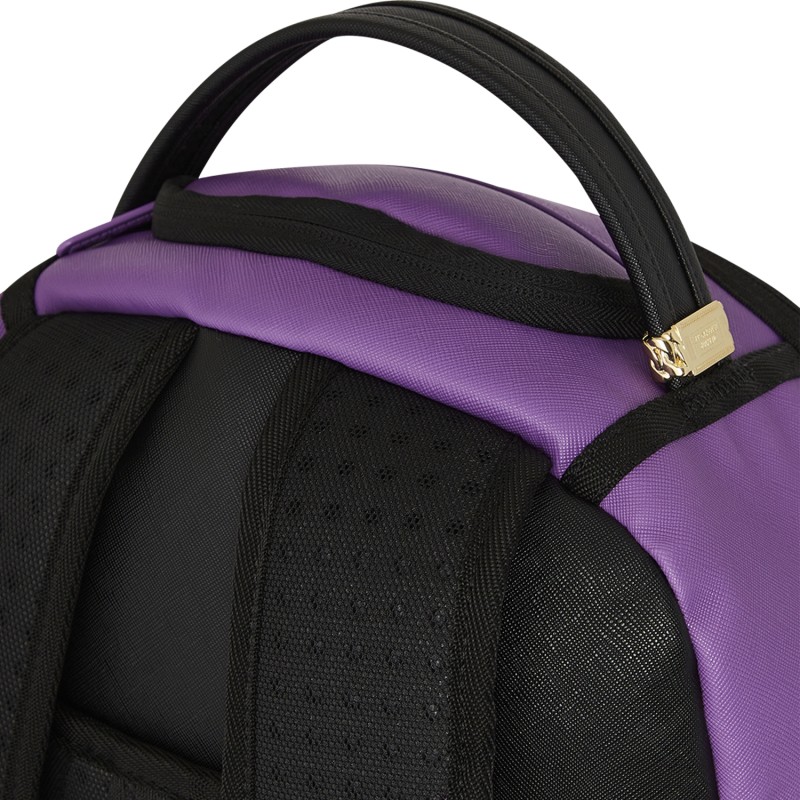 Sprayground - Zaino viola Purple shark central in ecopelle per uomo | b7740nsz