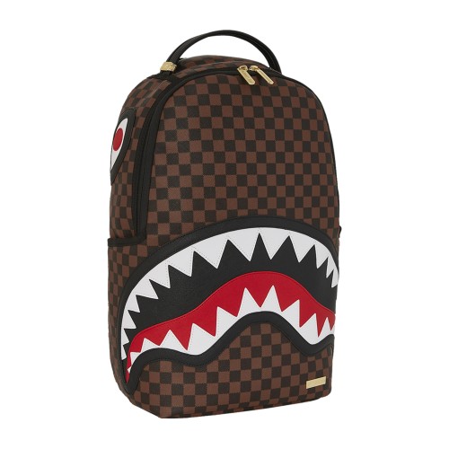 Sprayground - Zaino marrone Sawtooth sharks in paris con patch logo per uomo | 2