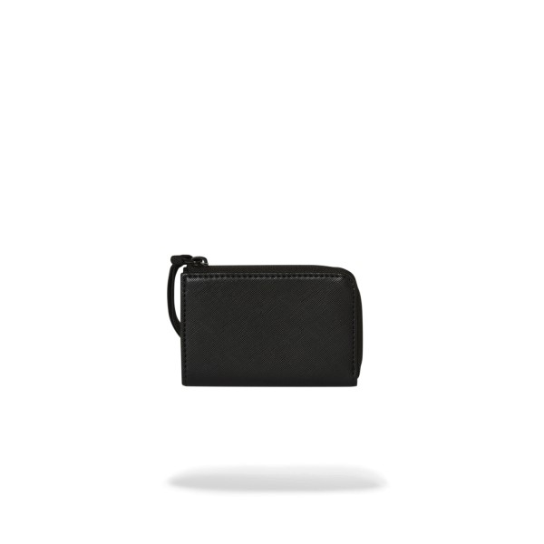 Sprayground - Portafoglio nero Fly knit mouth con patch logo per uomo |