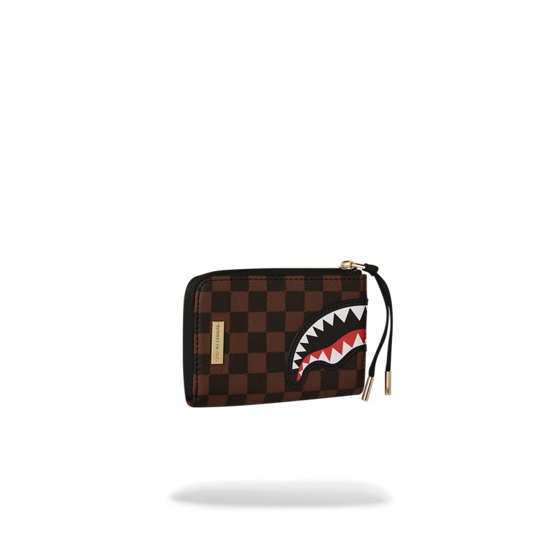 Sprayground - Portafoglio marrone Sawtooth sharks in paris con patch logo per