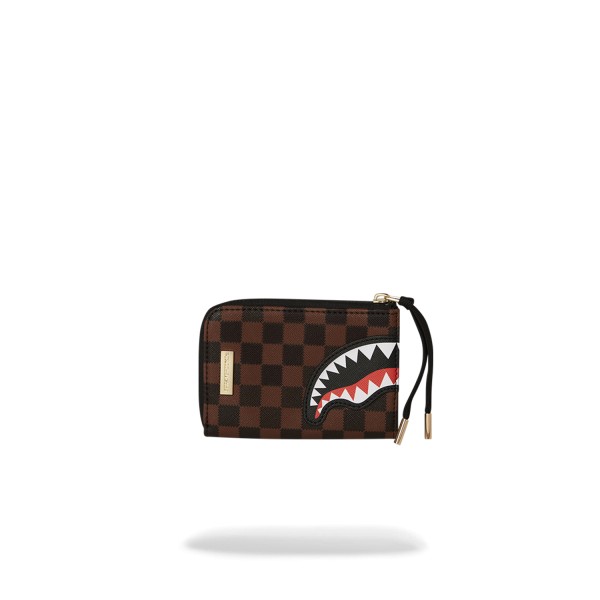 Sprayground - Portafoglio marrone Sawtooth sharks in paris con patch logo per