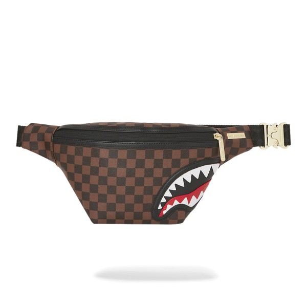 Sprayground - Marsupio marrone sawtooth sharks in paris savvy con patch logo