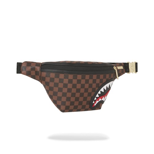 Sprayground - Marsupio marrone sawtooth sharks in paris savvy con patch logo 2