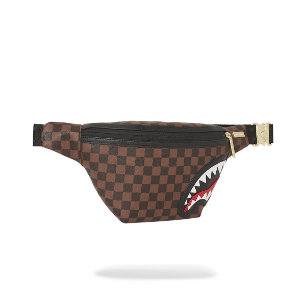Sprayground - Marsupio marrone sawtooth sharks in paris savvy con patch logo