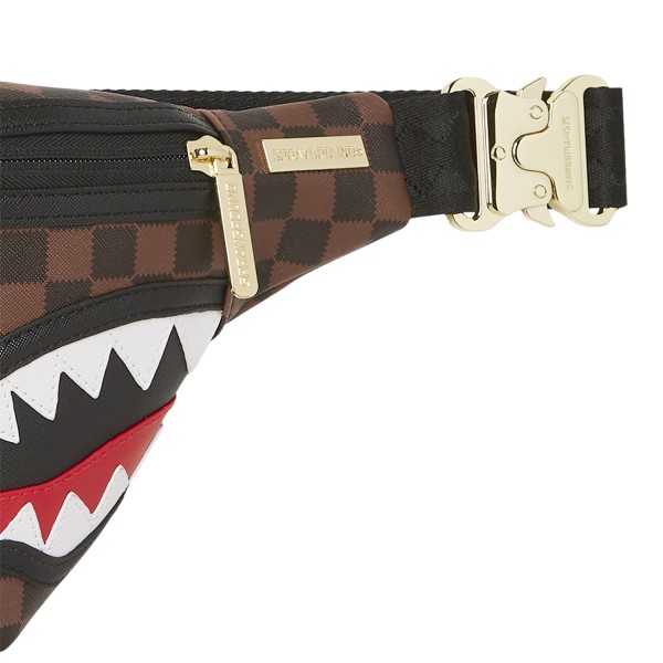 Sprayground - Marsupio marrone sawtooth sharks in paris savvy con patch logo
