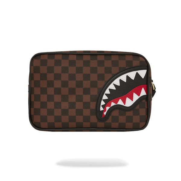 Sprayground - Borsa marrone Sawtooth sharks in paris toiletry brick fantasia