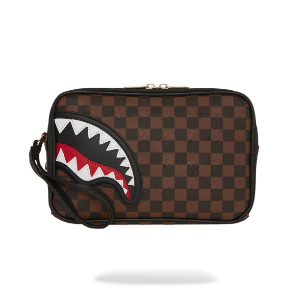 Sprayground - Borsa marrone Sawtooth sharks in paris toiletry brick fantasia