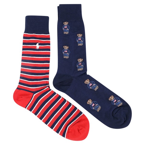 Polo Ralph Lauren - Set di 2 paia di calze multicolore per uomo | 449892838001
