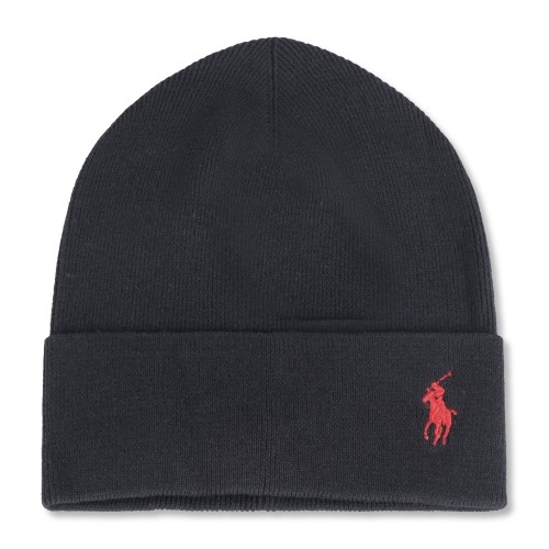 Polo Ralph Lauren - Cappello nero in cotone con logo ricamato sul fronte