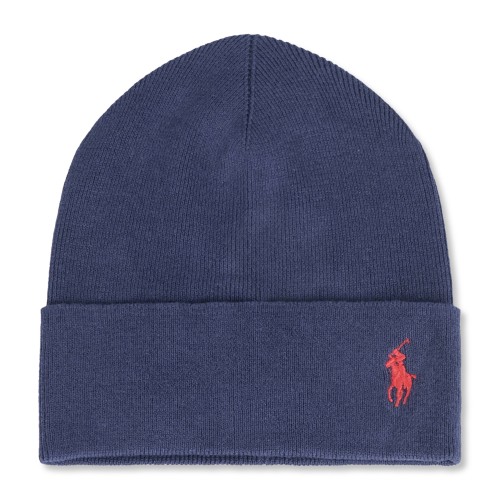 Polo Ralph Lauren - Cappello blu in cotone con logo ricamato sul fronte